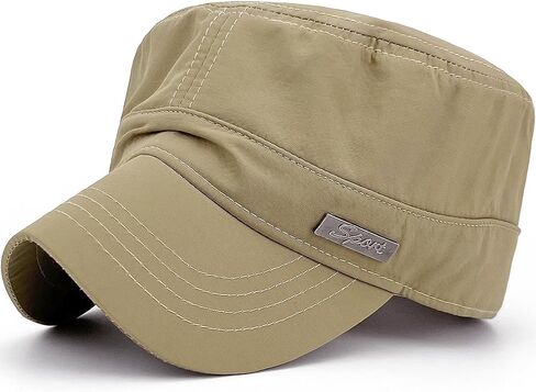 Water Resistant Mens Military Cadet Army Caps Womens Quick Dry Flat Top Dad Hats in Saudi Arabia