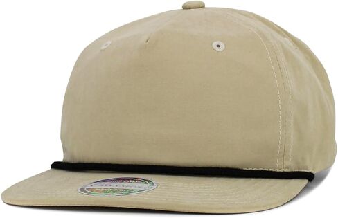KBETHOS® Classic 5 Panel Peached Cotton Blend Golf Rope Snapback Cap in Saudi Arabia