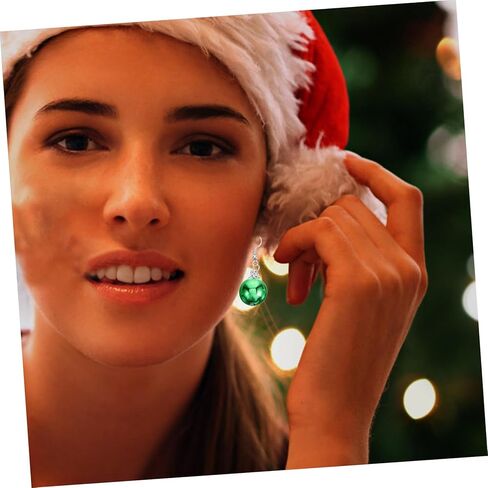 4 أزواج عيد الميلاد جرس متعدد الألوان الكرة الأذن المعلقات عطلة حزب المجوهرات هدية للنساء زخرفة احتفالية لوليمة عيد الميلاد وارتداء اليومي in Saudi Arabia