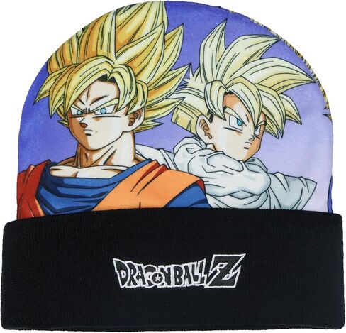 قبعة Dragon Ball Z Beanie Super Saiyan Goku Gohan من الصوف المحبوك ذات أساور متعددة الألوان in Kuwait
