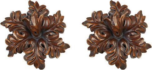Vilayna Window Treatment Wall Tieback Pair | Handpainted Metallic Platinum | Elegant Acanthus Leaf Flower Cluster Holds Your Curtain Panels or Sheer Drapery | Wall-Mounted Deep Hook Holdback Set of 2 in Saudi Arabia