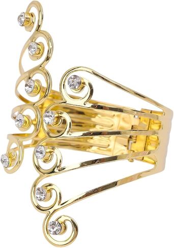 1PC Modern Non-Perforated Curtain Tiebacks Adjustable Metal Curtain Ring Clasp Living Room Bedroom Drapes Accessories,Gold (9.5 * 6cm) in Saudi Arabia