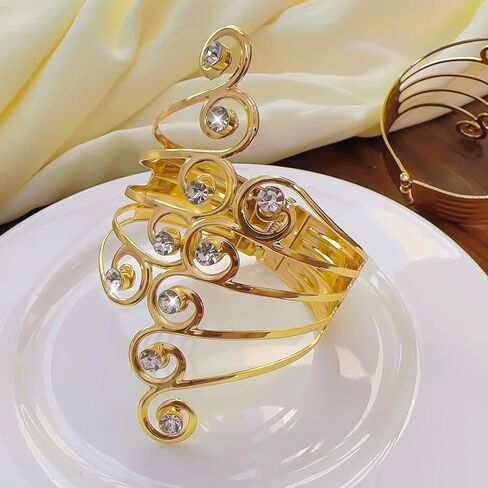 1PC Modern Non-Perforated Curtain Tiebacks Adjustable Metal Curtain Ring Clasp Living Room Bedroom Drapes Accessories,Gold (9.5 * 6cm) in Saudi Arabia