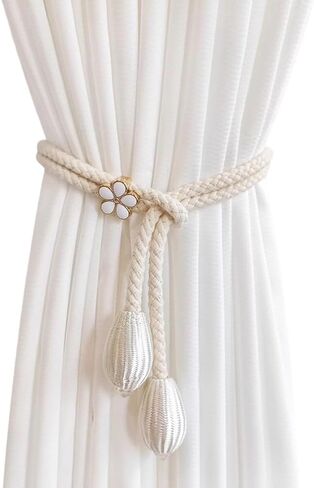 2PCS Drawstring Curtain Ties – Delicate and Sophisticated Window Dressing Accessories for a Touch of Elegance and Enhanced Living Experience,Suitable for Your Home and Office Decor in Saudi Arabia