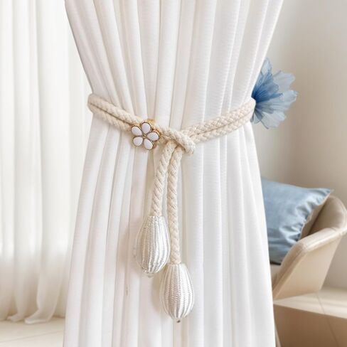 2PCS Drawstring Curtain Ties – Delicate and Sophisticated Window Dressing Accessories for a Touch of Elegance and Enhanced Living Experience,Suitable for Your Home and Office Decor in Saudi Arabia