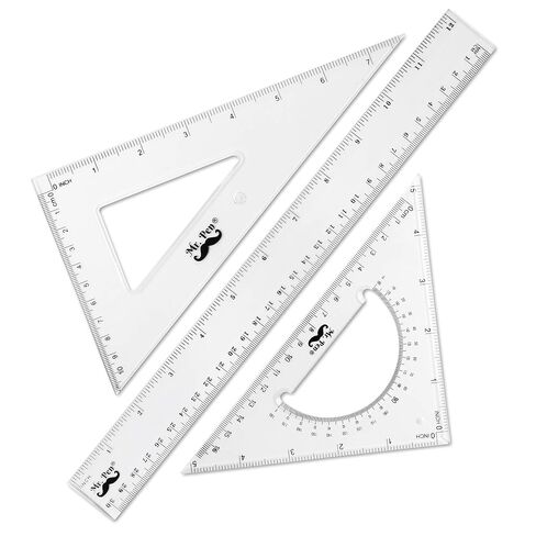 Mr. Pen- Triangle Ruler, 2 Pack, 22&15cm, 30/60 & 45/90, Right Triangle Ruler for Drawing, 30/60 Degree Triangle Plastic, 30 60 90 Triangle, Drawing Triangle Angle, 45 Degree Triangle Ruler in Kuwait