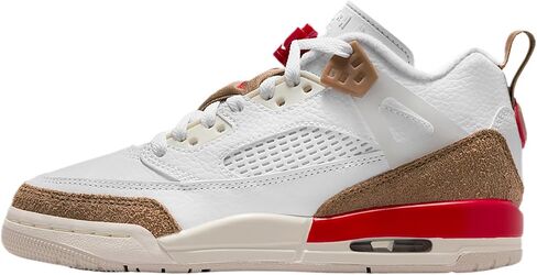 حذاء Jordan Spizike Low Big للأطفال (أبيض/مموه صحراوي/شراعي/أحمر ناري) in Kuwait