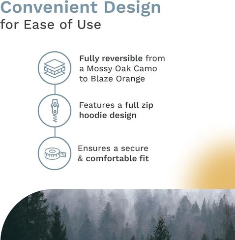 Youth Reversible Jacket, Hunting Camo for Kids - Teens, Versatile Fashionable Full Zip Hoodie, Hunting Apparel in Kuwait