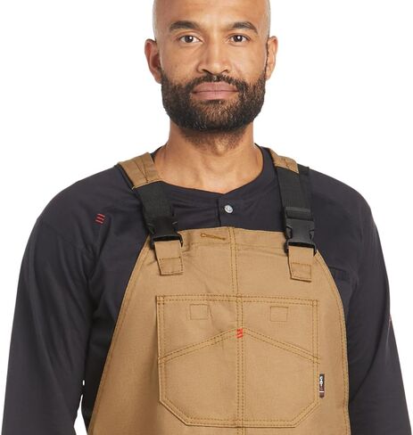Ariat Men's Flame Resistant Insulated Bib 2.0Coveralls, field khaki, MED 32 in Saudi Arabia