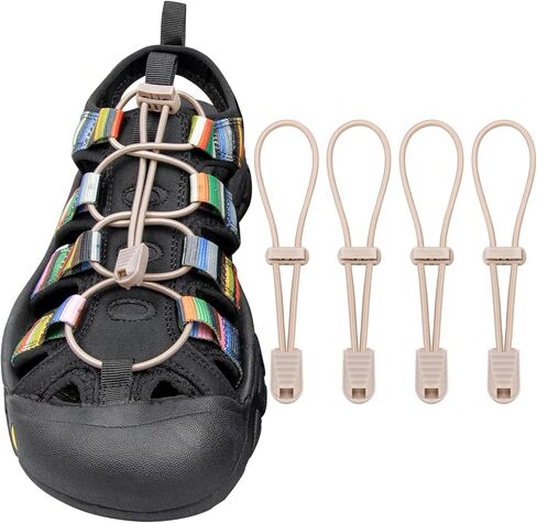 Endoto 2 Pairs Elastic Shoelaces for Keen Newport Water Sandal No Tie Shoe Laces Replacement Stretchy Bungee Strings in Saudi Arabia