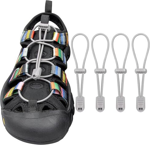 Endoto 2 Pairs Elastic Shoelaces for Keen Newport Water Sandal No Tie Shoe Laces Replacement Stretchy Bungee Strings in Saudi Arabia
