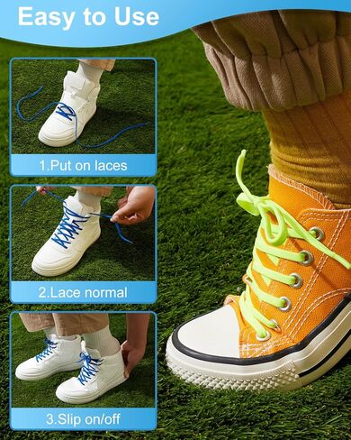 Elastic No Tie Shoe Laces for Kids and Adults Sneakers, Stretch Flat Navy Blue Shoestrings in Saudi Arabia