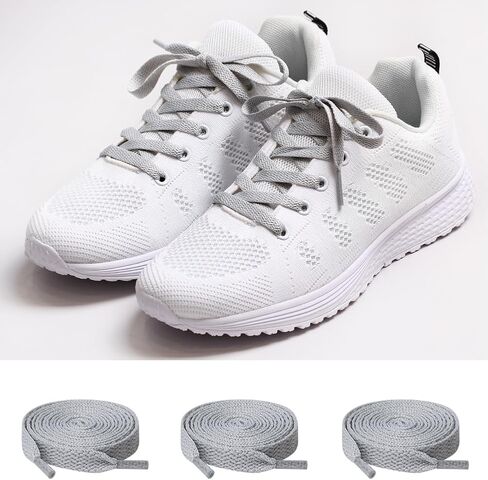 3 Pair Flat Shoe laces, 5/16" Wide Shoelaces for Athletic Running Sneakers Shoes Boot Strings in Saudi Arabia