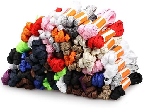 3 Pair Flat Shoe laces, 5/16" Wide Shoelaces for Athletic Running Sneakers Shoes Boot Strings in Saudi Arabia