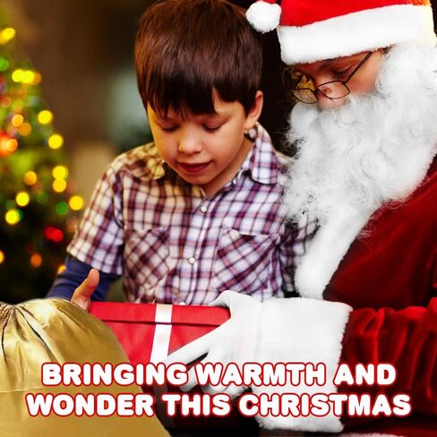 ArtCreativity Santa Clause Costume Adult Men - 9 PC Deluxe Santa Suit for Mens - One size fits all Quality Red Plush Christmas Costumes with Gold Gift Bag - New Year, Parties, and Birthdays Outfit in Saudi Arabia