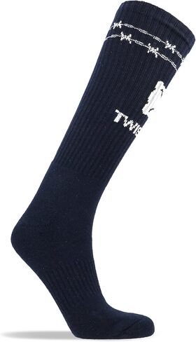 Twisted X Unisex Socks - Comfortable, Durable, Machine Washable & Pull-On Long Socks for Women & Men, Blue, S-M in Saudi Arabia