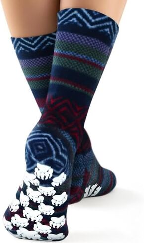 Polar Feet Extra Wide Fleece Socks with Nonslip Grip for Men & Women | Super Stretchy, Non-Constricting Fit Comfortable Socks in Saudi Arabia