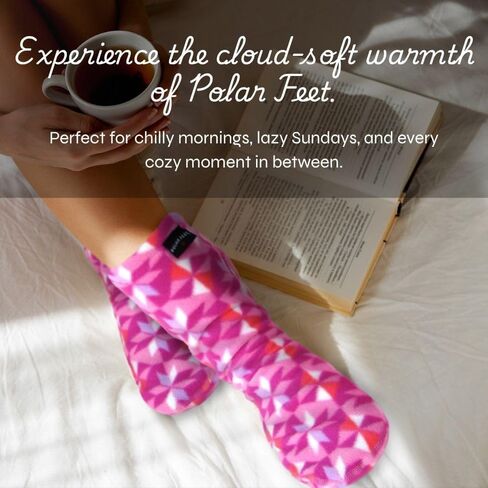Polar Feet Extra Wide Fleece Socks with Nonslip Grip for Men & Women | Super Stretchy, Non-Constricting Fit Comfortable Socks in Saudi Arabia