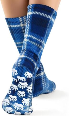 Polar Feet Extra Wide Fleece Socks with Nonslip Grip for Men & Women | Super Stretchy, Non-Constricting Fit Comfortable Socks in Saudi Arabia