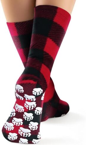 Polar Feet Extra Wide Fleece Socks with Nonslip Grip for Men & Women | Super Stretchy, Non-Constricting Fit Comfortable Socks in Saudi Arabia