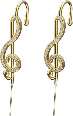 أقراط خطافية Treble Clef Helix - قابلة للتعديل، لا تسبب الحساسية، نمط أساور الأذن للجنسين in Kuwait