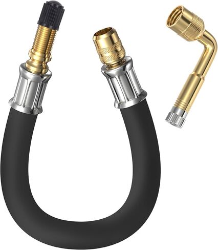 Tire Valve Extension, 8.25 Inch Flexible Tire Valve Extenders, 90 Degree Schrader Valve Adapter, Tire Valve Stem Extension, Universal Flexible Tire Valve for Cars Rv Truck Motorcycle Bike Scooter in Saudi Arabia