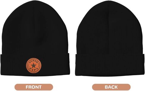 World's Best Dad Ever Beanie, Super Papa Winter Hat with Leather Patch, Funny Christmas for Dad in Saudi Arabia