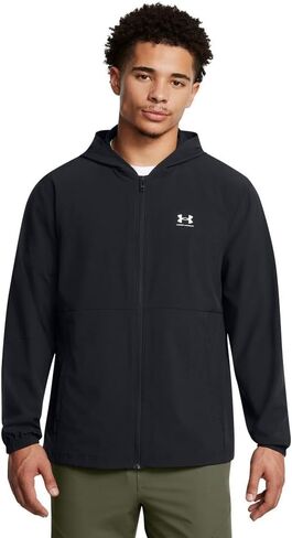 Under Armour 1386555-1-SM UA Vibe Woven Windbreaker Black SM in Saudi Arabia