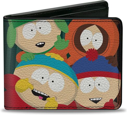 Buckle-Down Comedy Central Wallet, Bifold, South Park Boys Group Pose Stripe Greens, Vegan Leather in Saudi Arabia