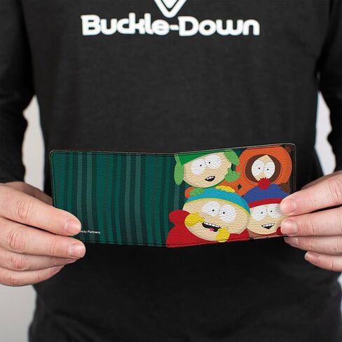Buckle-Down Comedy Central Wallet, Bifold, South Park Boys Group Pose Stripe Greens, Vegan Leather in Saudi Arabia