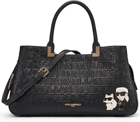 KARL LAGERFELD Paris Meribel Leather Satchel with Adjustable Strap in Saudi Arabia