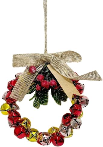 5½'' Jingle Bell Christmas Wreath, Decorative Christmas Garland Ornament, Christmas Bell Wreath, Party Wreath Decoration (Silvery) - Cds2 in Saudi Arabia