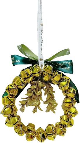 5½'' Jingle Bell Christmas Wreath, Decorative Christmas Garland Ornament, Christmas Bell Wreath, Party Wreath Decoration (Silvery) - Cds2 in Saudi Arabia