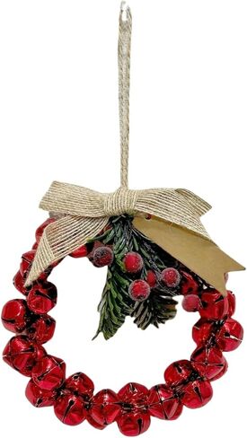 5½'' Jingle Bell Christmas Wreath, Decorative Christmas Garland Ornament, Christmas Bell Wreath, Party Wreath Decoration (Silvery) - Cds2 in Saudi Arabia