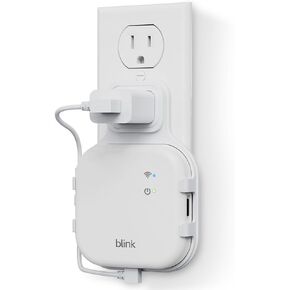 Mount Outlet Mount for New Blink Sync Module XR مع كابل USB-C | لا الأسلاك الفوضوية ، لا توجد أداة أو المسمار المطلوبة | حامل قوس لتوفير الفضاء لمزامنة MODULE XR | وميض الملحقات الأمن | أبيض in Kuwait