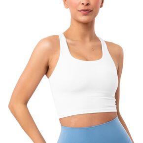 Coral Reef Swim Long Line Tank - Women’s Tops with Built-in Shelf Bra for Workouts or Everyday Wear - White (XXS - 3XL) in Saudi Arabia
