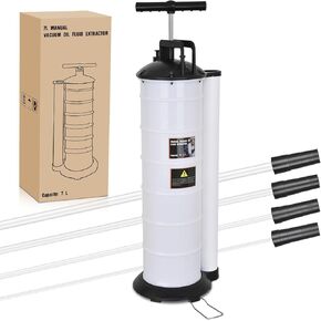 GOOACC Vacuum Brake Bleeder Kit 1L Pneumatic Brake Fluid Bleeder Bottle Fluid Extractor Pump with 4 Adapters Hanging Hook for One Person Brake System Bleeding Tools Brake Pressure Fluid Flush Kit in Kuwait