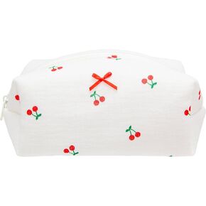 PAZIMIIK 6PCS Cozy Makeup Bag Small Aesthetic Travel Zipper Cosmetic Pouch for Women Make Up Beauty Accessories Brushes, Stripe Black in Kuwait