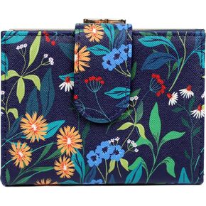 محفظة جوليا بوكستون النسائية RFID مع 16 فتحة للبطاقات وجيب للعملات المعدنية، منظم محفظة ثلاثي الطي، نسيم الحديقة in Kuwait