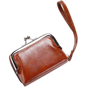 Women's PU Coin Purse Wallet – Credit Card Holder with Lanyard, Zipper Closure, Cute Small Bag in Kuwait