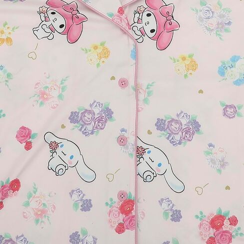 Bioworld Hello Kitty & Friends طقم بيجامة نسائي بأزرار سفلية وسروال مطبوع بالكامل مكون من قطعتين in Kuwait