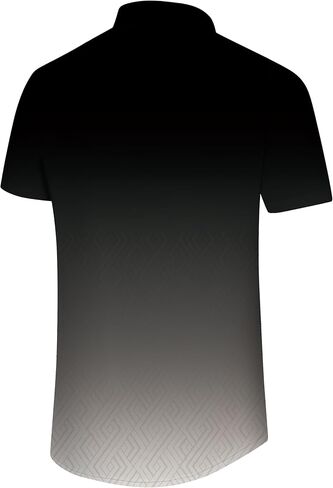 Men Hawaiian Button Shirt Beach: Casual Summer Short Sleeve Ombre Clothing in Saudi Arabia