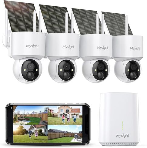 2K HD Colar Cameras Wireless Wireless Outdoor ، No WiFi Camera Security ، 360 ° PTZ View Cameras Outdoor Cameras for Home Security ، 2.4 Ghz WiFi Camera in Kuwait