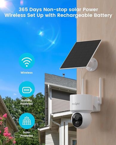 2K HD Colar Cameras Wireless Wireless Outdoor ، No WiFi Camera Security ، 360 ° PTZ View Cameras Outdoor Cameras for Home Security ، 2.4 Ghz WiFi Camera in Kuwait