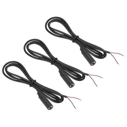 MECCANIXITY 3pcs 2.5mm Female Jack to Bare Wire Open End Replacement TRS 2 Pole Stereo Mono Audio Cable Plug Jack for Earphone Headphone Cable Repair, 0.25m in Saudi Arabia