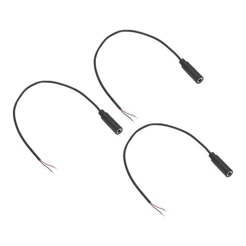 MECCANIXITY 3pcs 2.5mm Female Jack to Bare Wire Open End Replacement TRS 2 Pole Stereo Mono Audio Cable Plug Jack for Earphone Headphone Cable Repair, 0.25m in Saudi Arabia