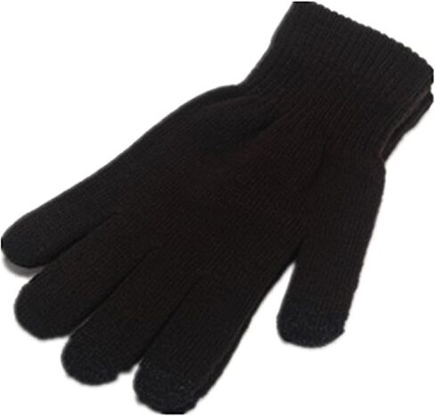 Men's larger black touchscreen/texting winter gloves for running, cycling, driving, and warmth in cold weather. in Saudi Arabia