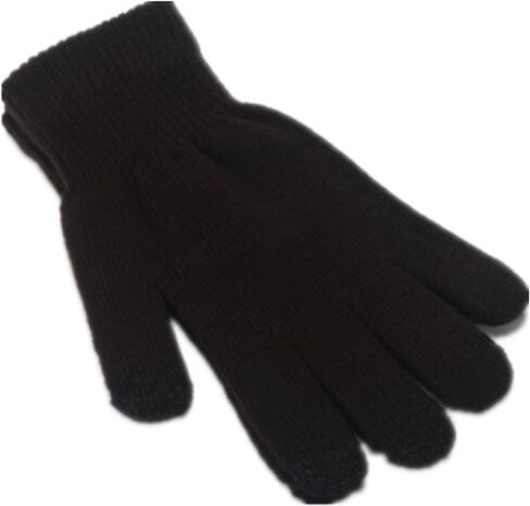 Men's larger black touchscreen/texting winter gloves for running, cycling, driving, and warmth in cold weather. in Saudi Arabia