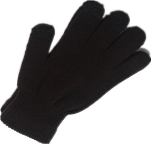 Men's larger black touchscreen/texting winter gloves for running, cycling, driving, and warmth in cold weather. in Saudi Arabia