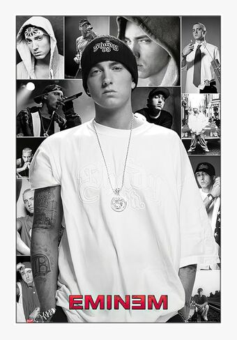 Eminem - ملصق/طباعة موسيقية (صور مجمعة/The Slim Shady) (مقاس 24 بوصة × 36 بوصة) in Kuwait